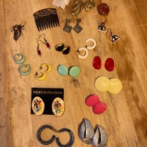 Vintage earrings, pins lot!
